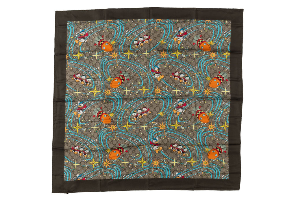 Gucci X Disney Donald Duck Silk Scarf