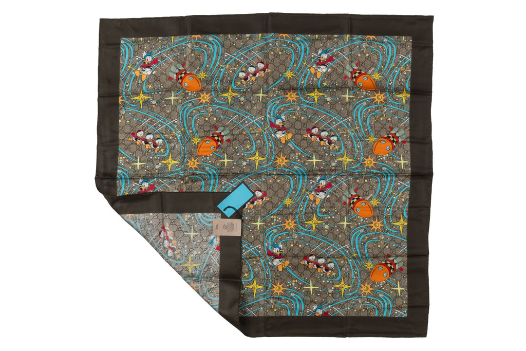 Gucci X Disney Donald Duck Silk Scarf