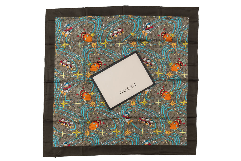 Gucci X Disney Donald Duck Silk Scarf