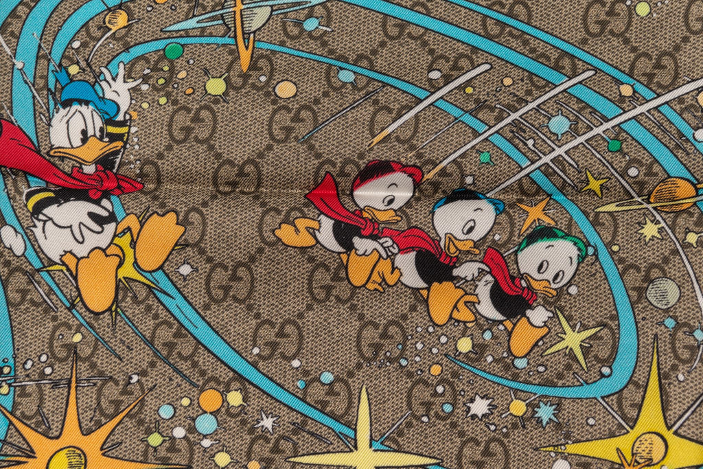 Gucci X Disney Donald Duck Silk Scarf