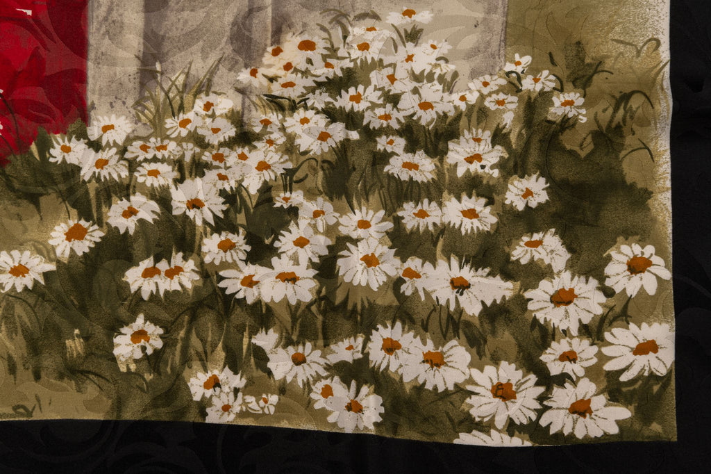 Versace 80s Flowers Silk Scarf