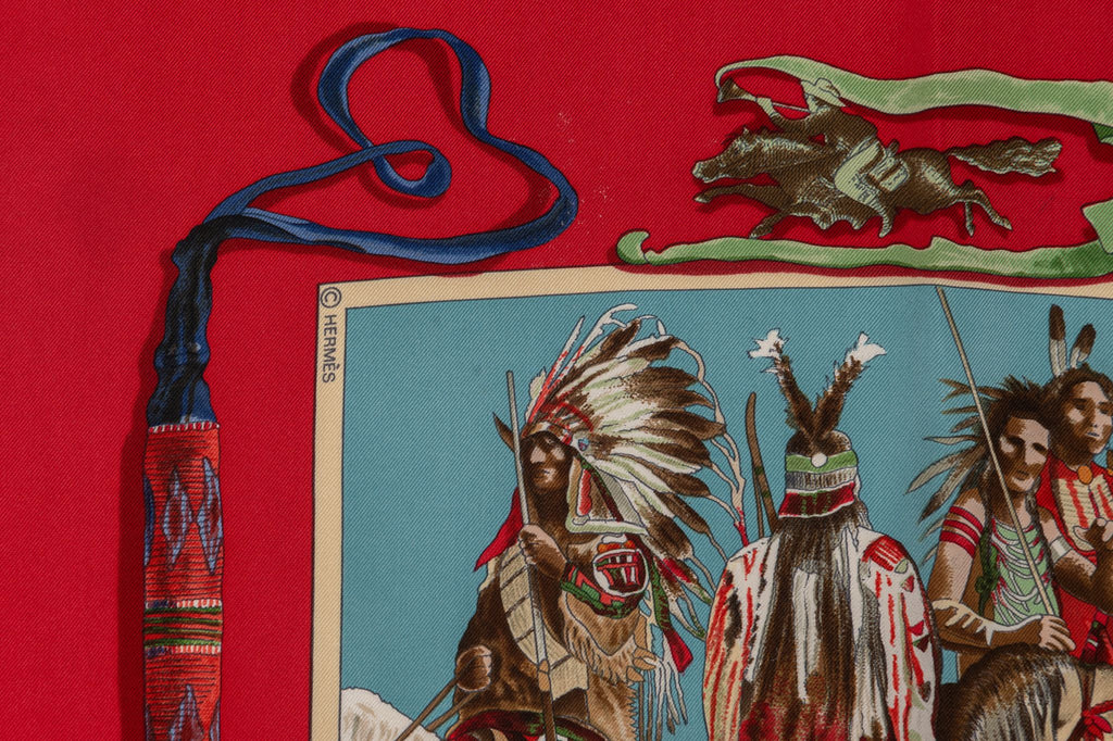 Hermès Red Pony Express Scarf by Oliver