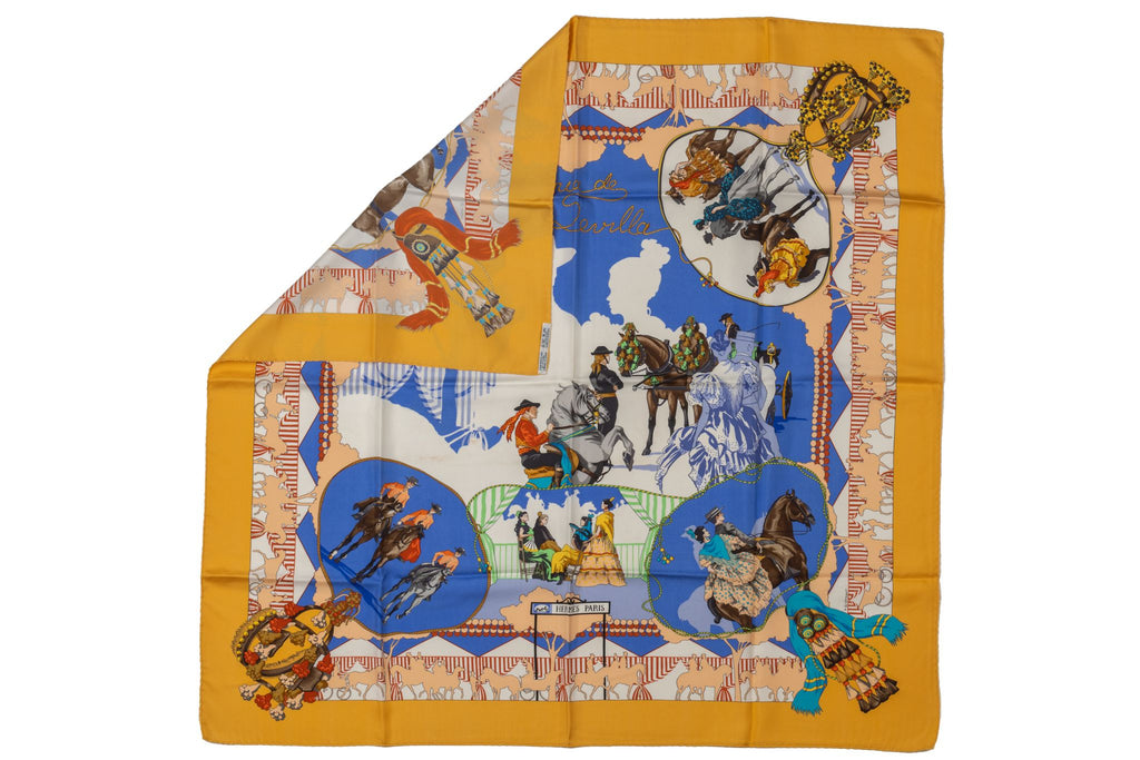 Hermès "Feria De Sevilla" Yellow Scarf