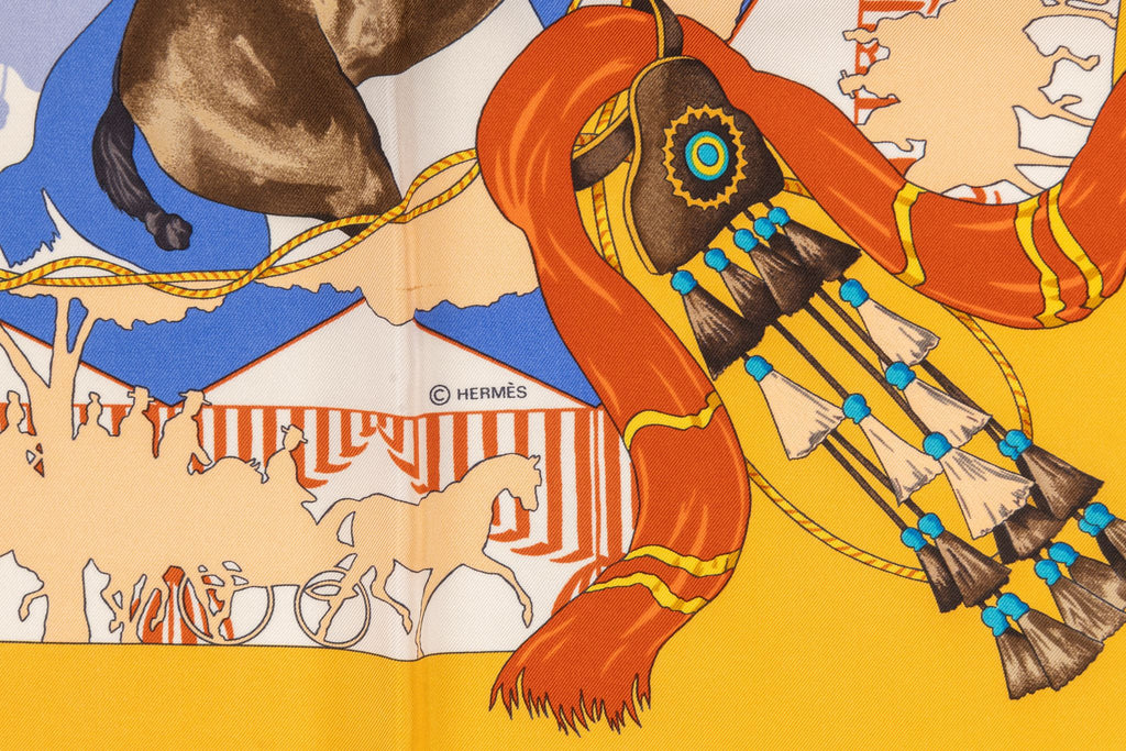 Hermès "Feria De Sevilla" Yellow Scarf