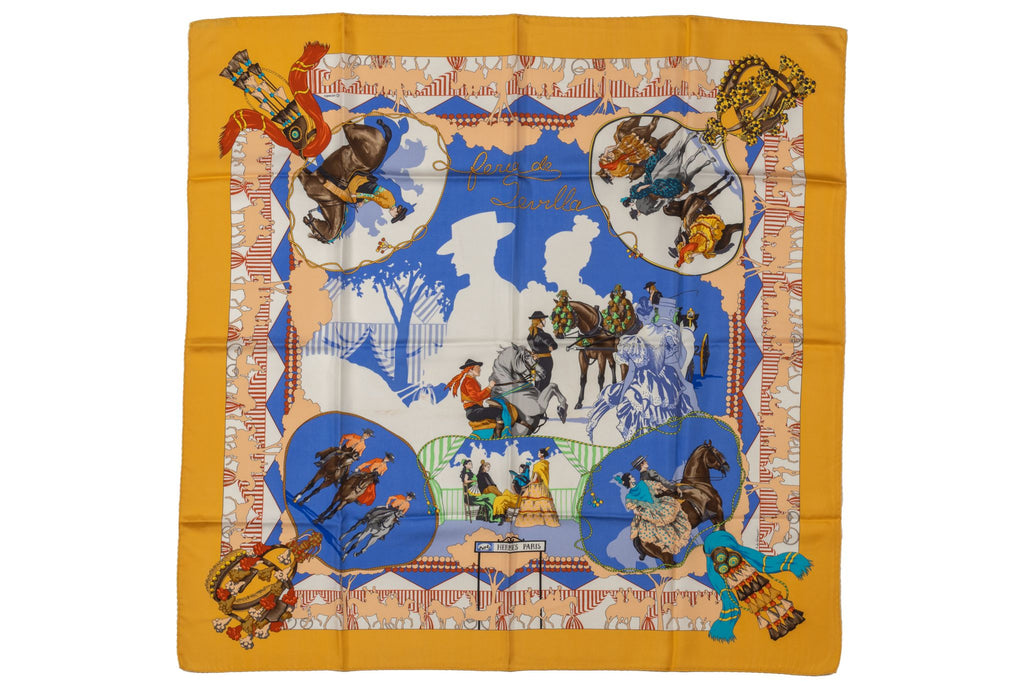 Hermès "Feria De Sevilla" Yellow Scarf