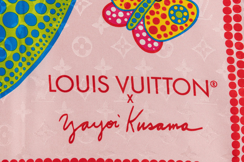 Vuitton New Pink Kusama Silk Scarf