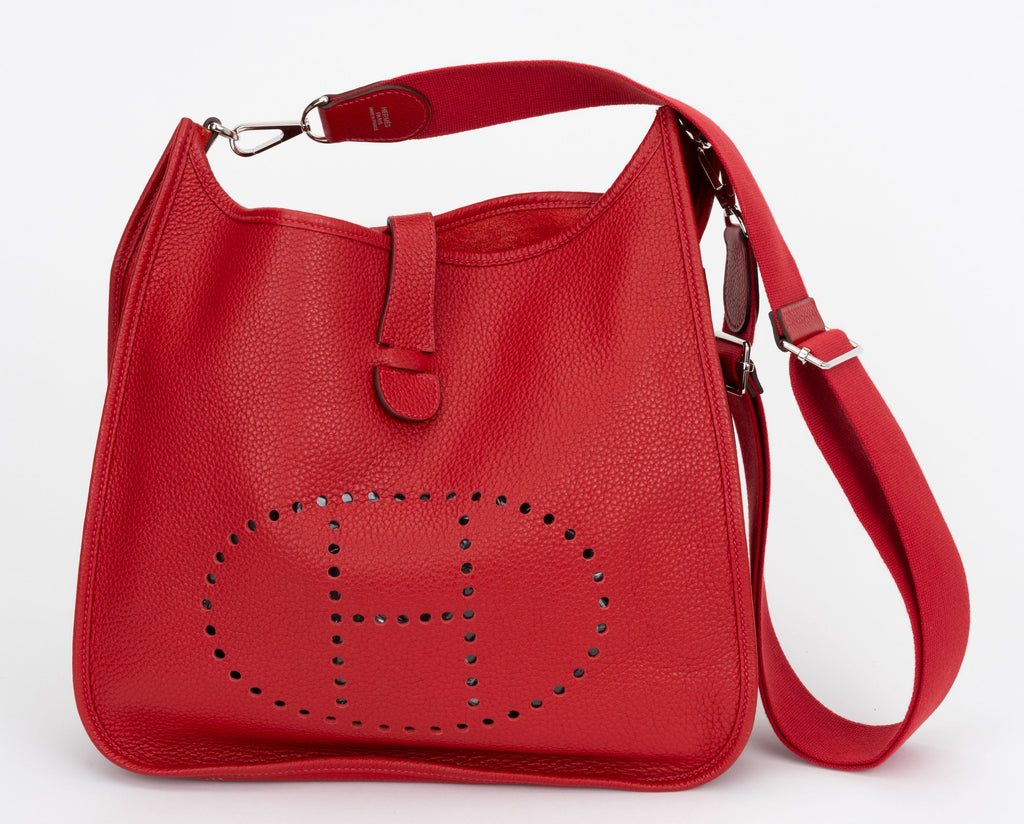 Hermès Evelyne GM Rouge & Palladium