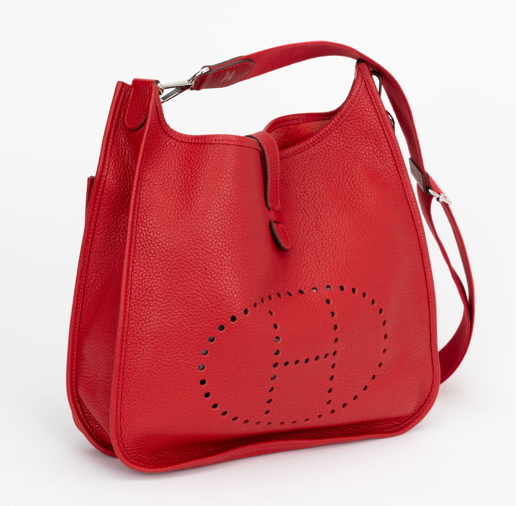 Hermès Evelyne GM Rouge & Palladium
