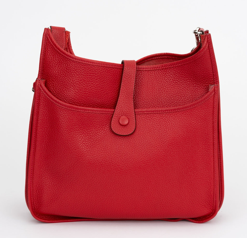 Hermès Evelyne GM Rouge & Palladium