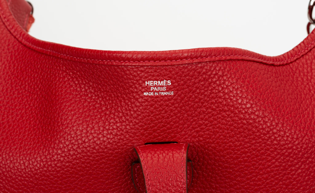 Hermès Evelyne GM Rouge & Palladium