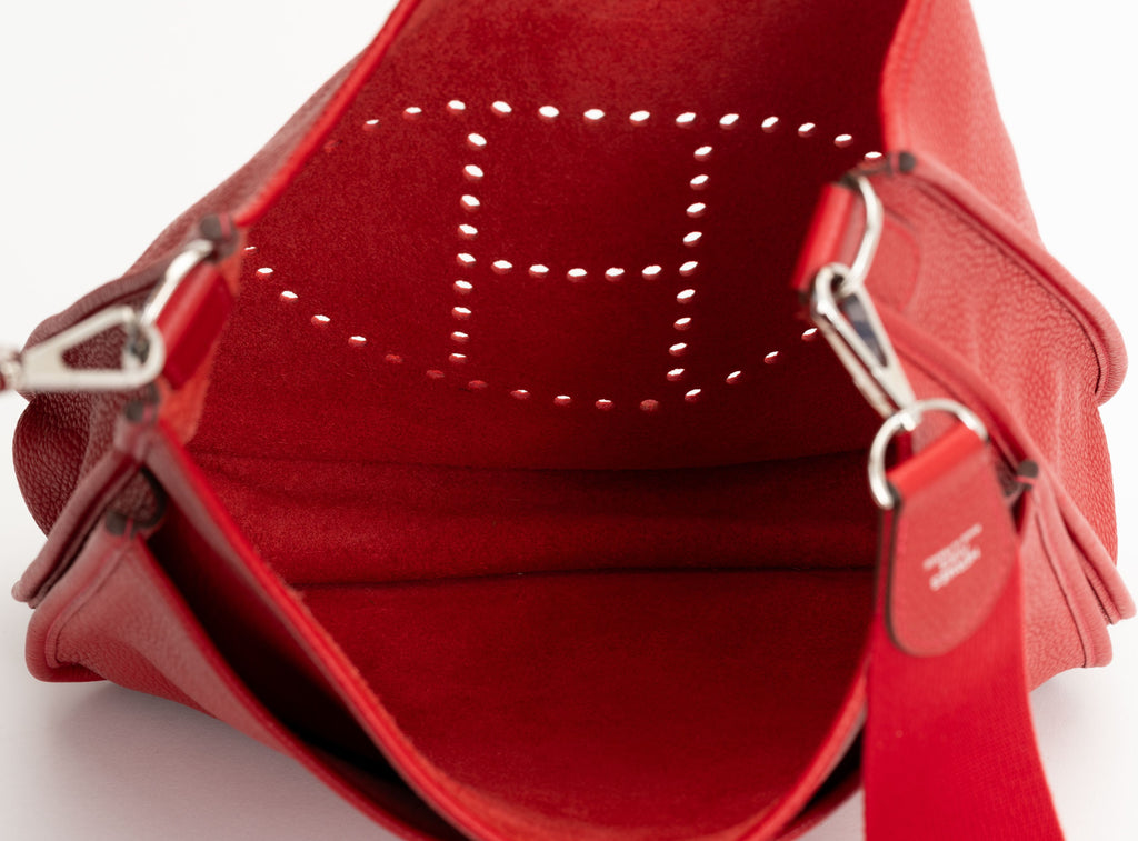 Hermès Evelyne GM Rouge & Palladium
