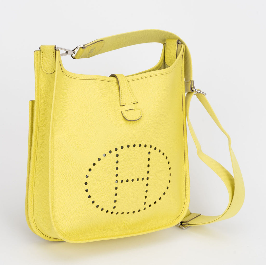 Hermès Jaune Poussin Epsom Evelyne PM