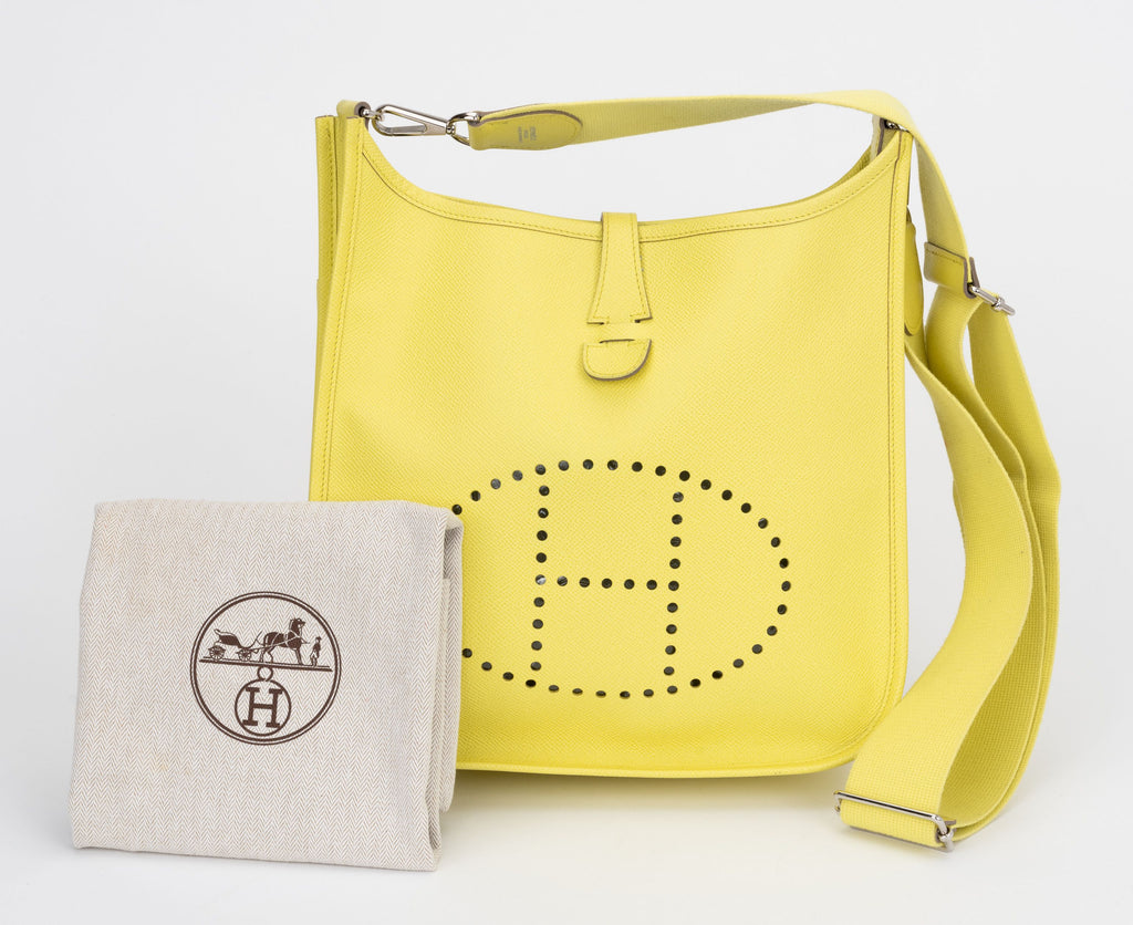 Hermès Jaune Poussin Epsom Evelyne PM
