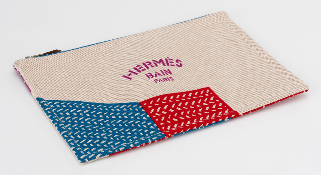 Hermès New Fish Toile Pochette Unisex