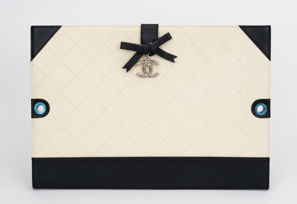 Chanel New 2014 White Portfolio Clutch