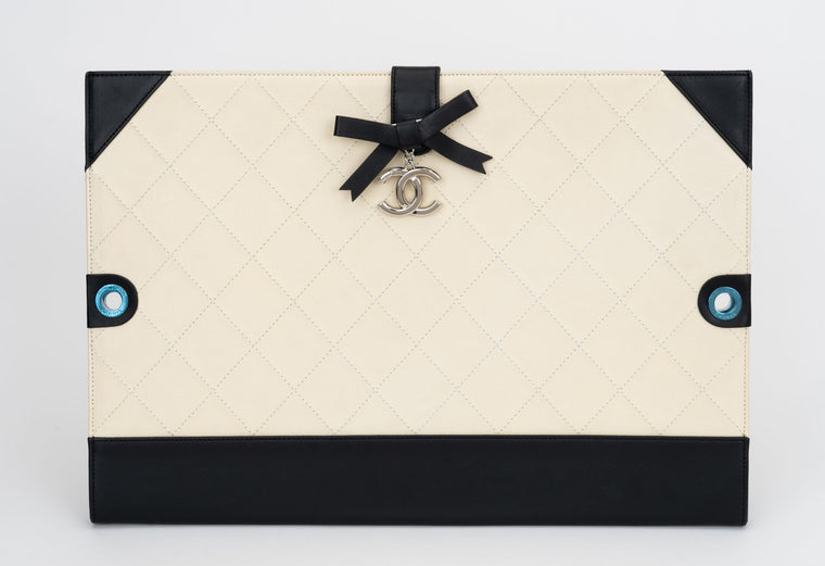 Chanel New 2014 White Portfolio Clutch
