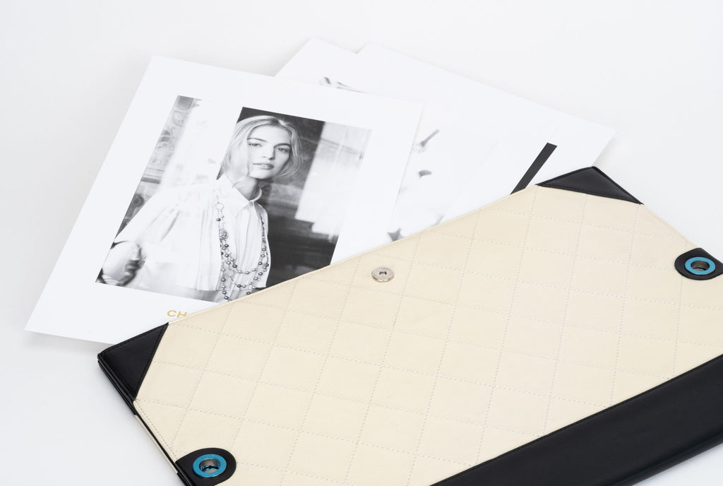 Chanel New 2014 White Portfolio Clutch