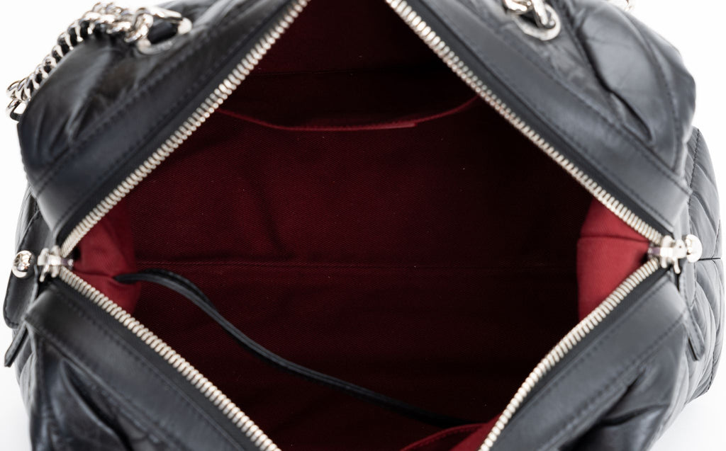 Chanel Black Chevron Shoulder Bag