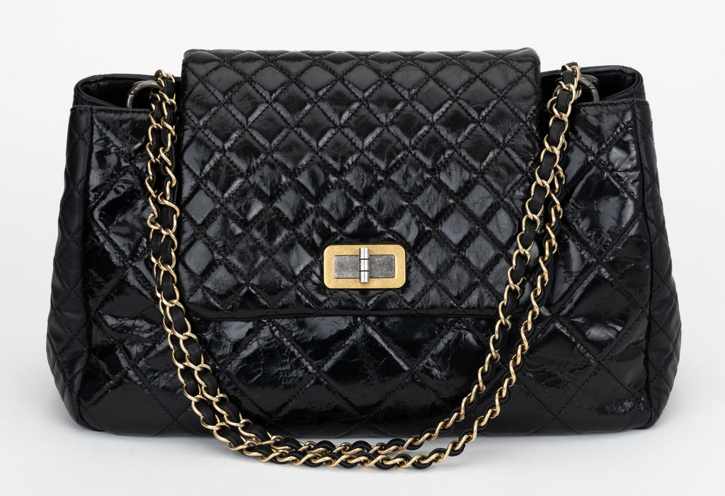 Chanel Black 2-Tone Hardware Handbag