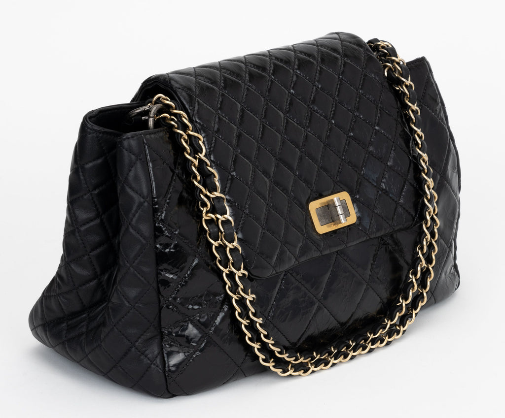 Chanel Black 2-Tone Hardware Handbag