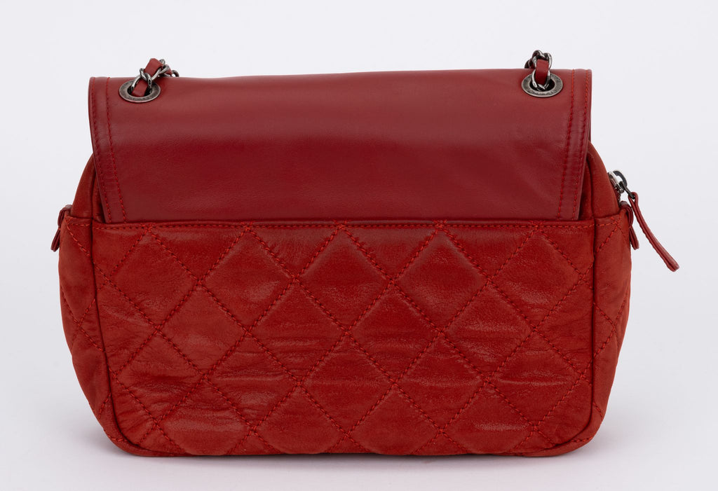 Chanel Red Large 2 Way Shoulder Bag