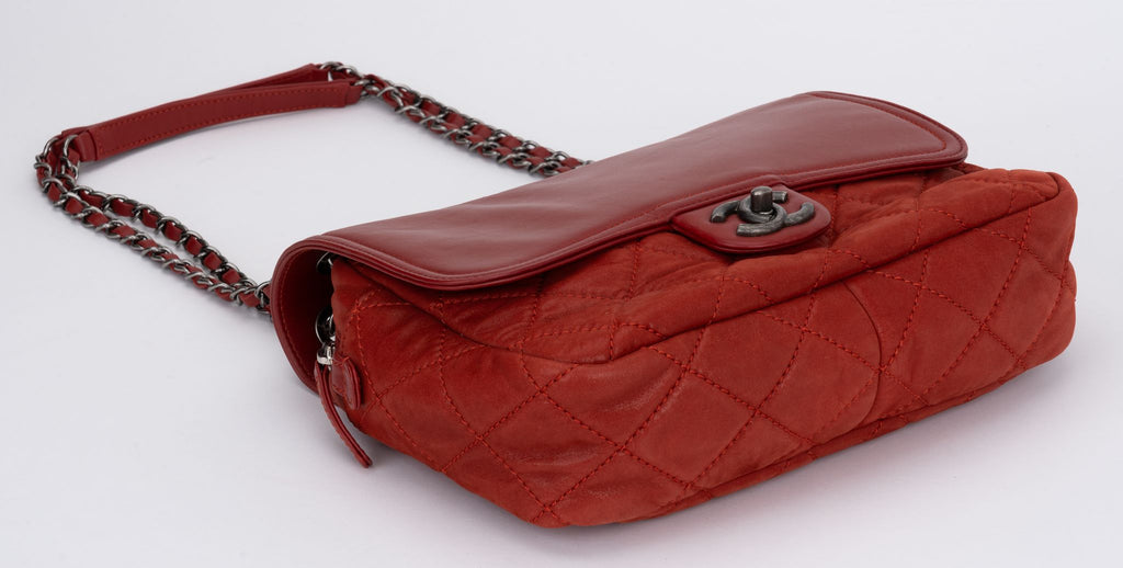 Chanel Red Large 2 Way Shoulder Bag