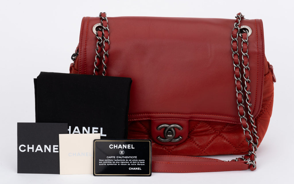 Chanel Red Large 2 Way Shoulder Bag