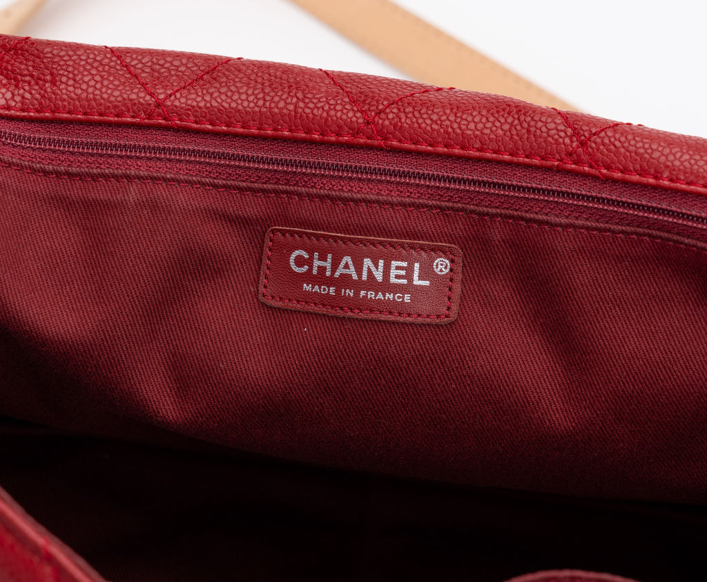 Chanel Red Caviar Reissue Cross Body Bag