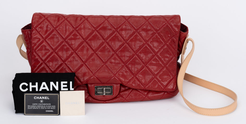 Chanel Red Caviar Reissue Cross Body Bag