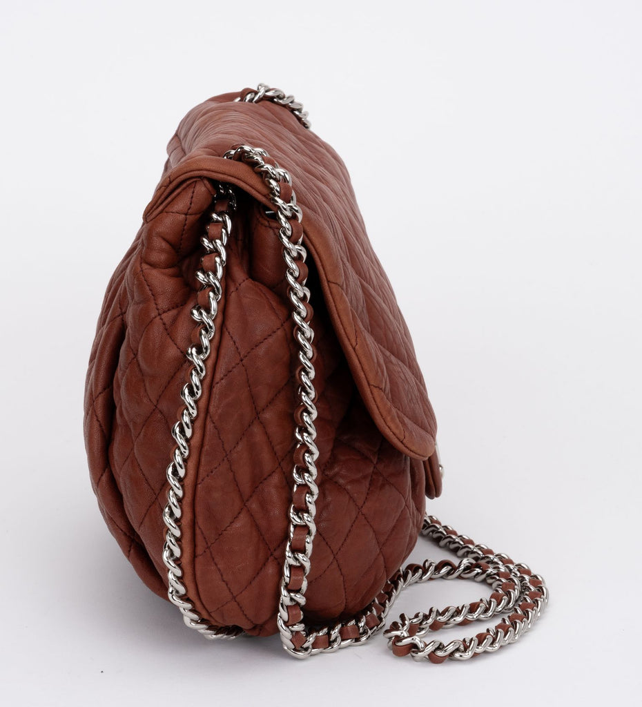 Chanel Brown Quilted Medium Chain Around