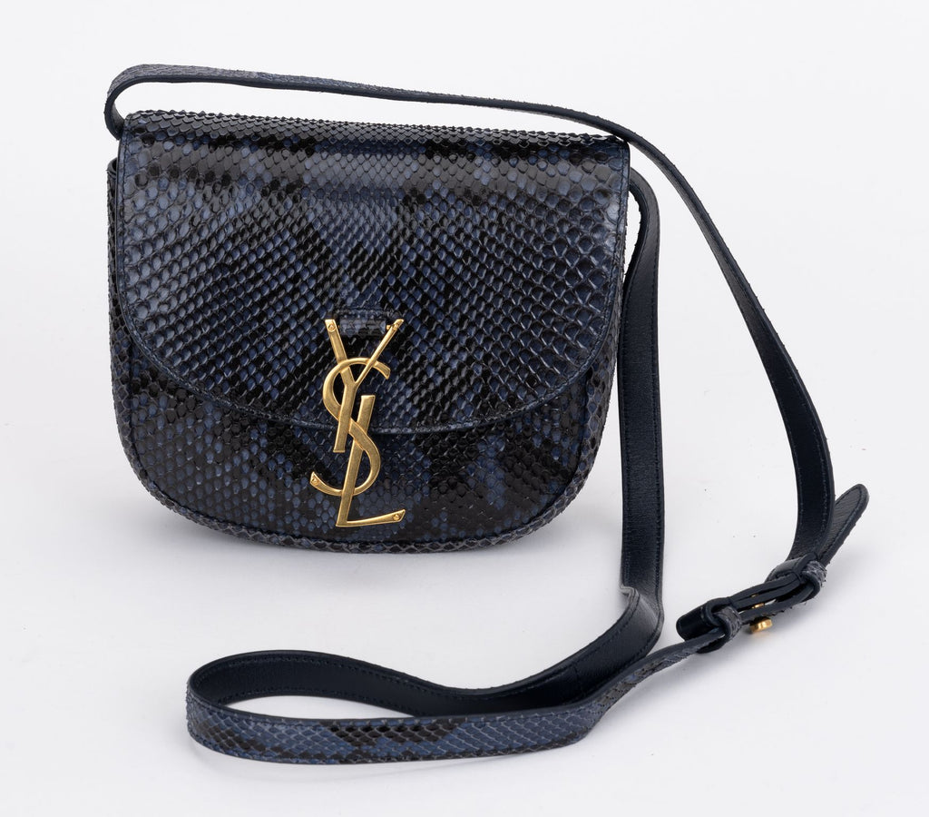 YSL New Python Blue Crossbody/clutch Bag