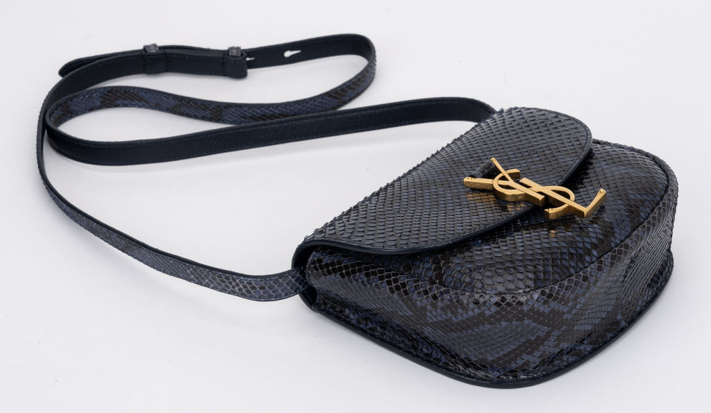 YSL New Python Blue Crossbody/clutch Bag