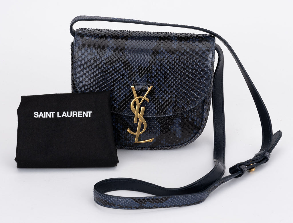 YSL New Python Blue Crossbody/clutch Bag