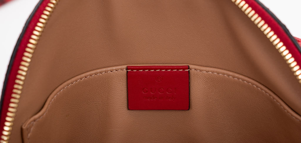 Gucci New Red Water Snake Cross Body Bag