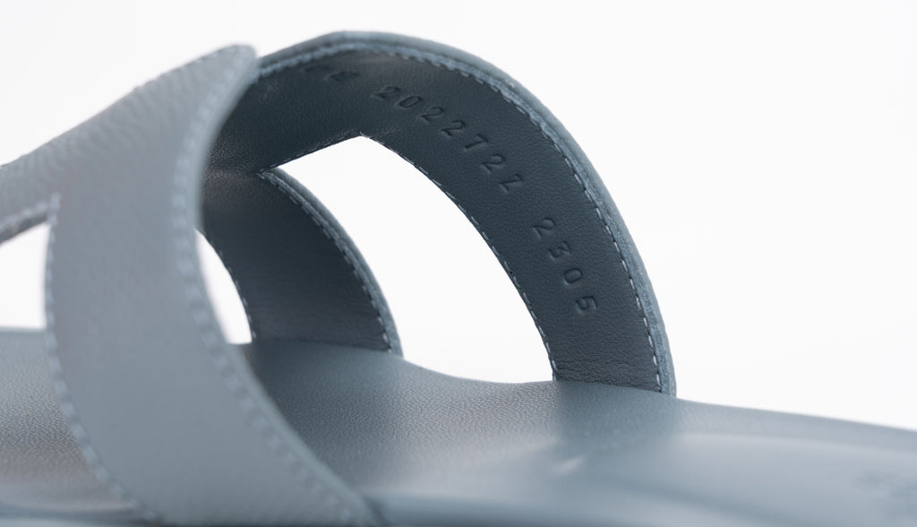 Hermes BNIB Celeste Epsom Oran Sandals