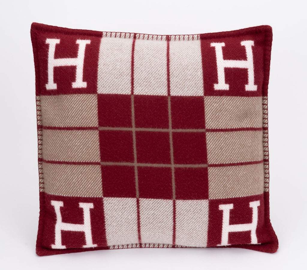 Hermès New Large Avalon Burgundy Pillow
