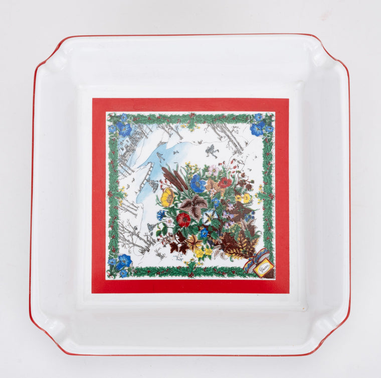 Gucci Porcelain Bouquet Square Ashtray