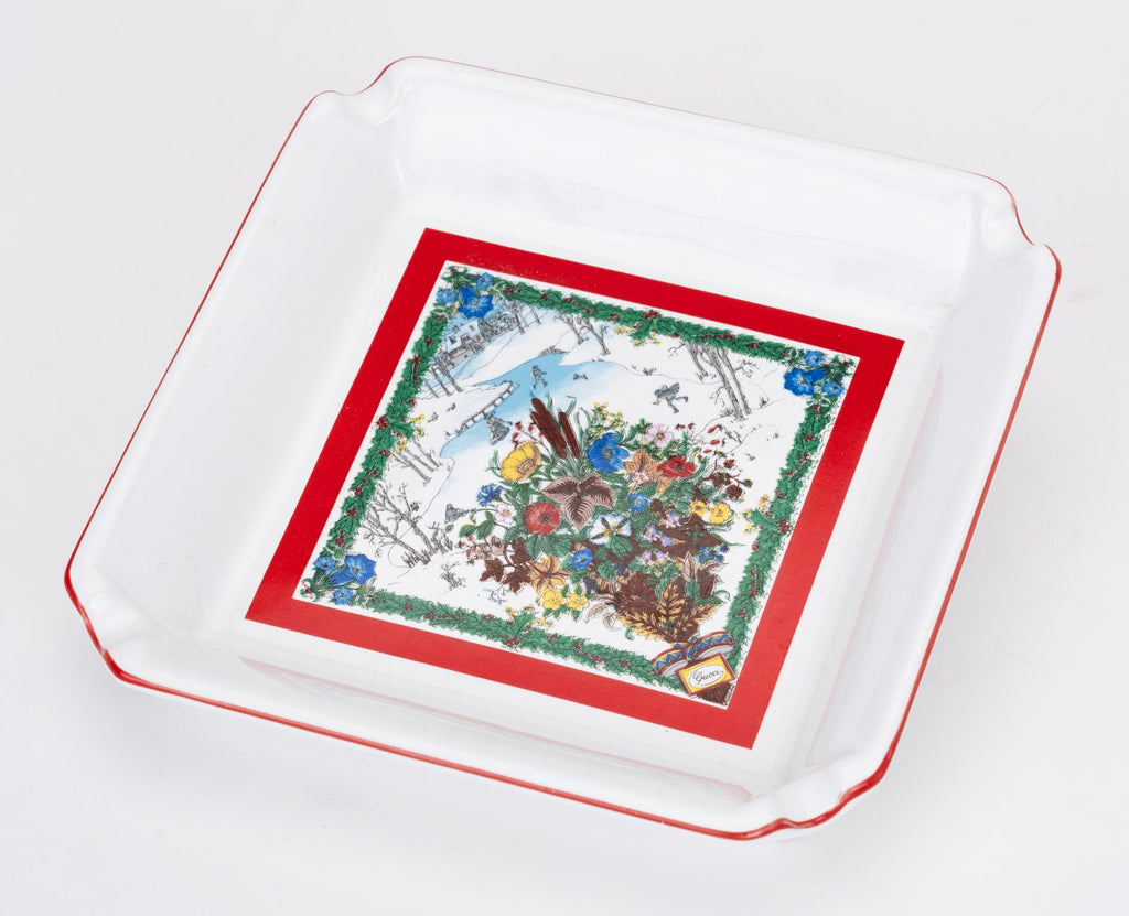 Gucci Porcelain Bouquet Square Ashtray