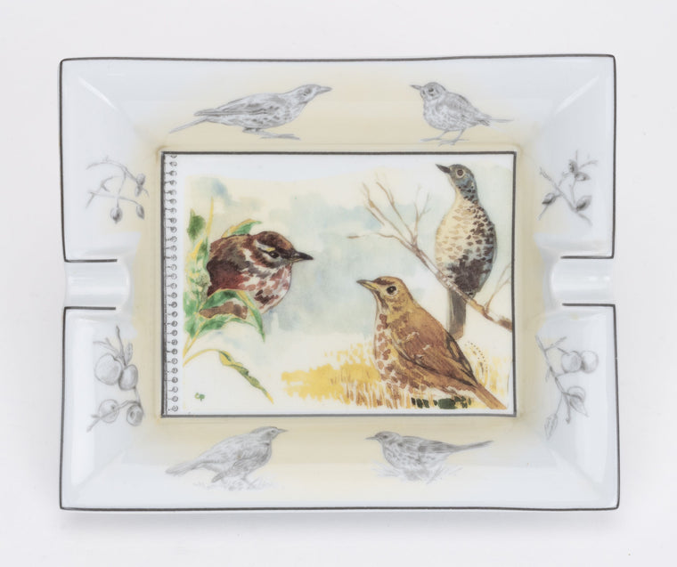 Hermès Porcelain Wild Birds Ashtray