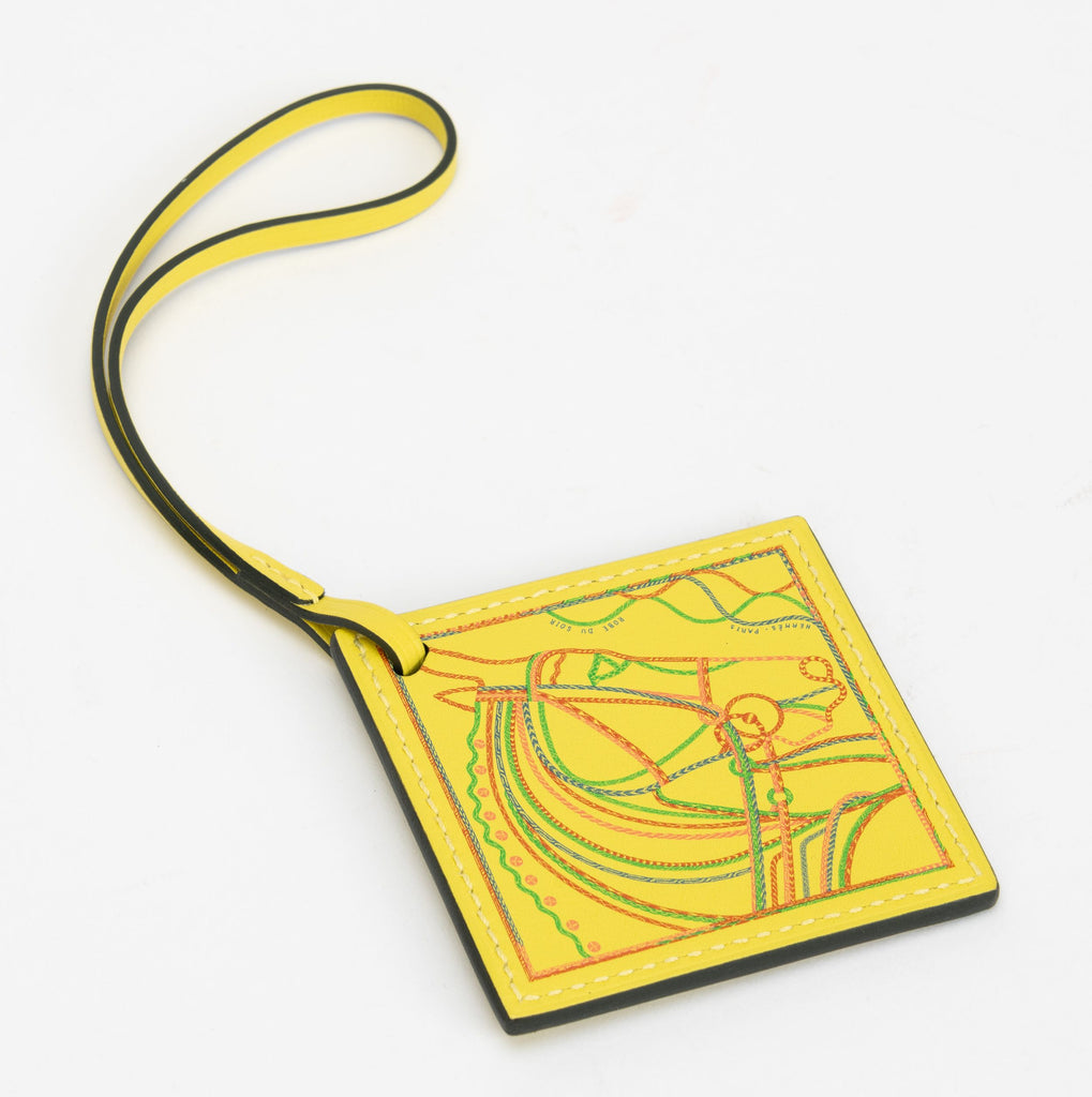 Hermès New Yellow Leather Bag Charm