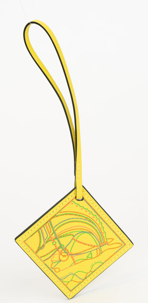 Hermès New Yellow Leather Bag Charm