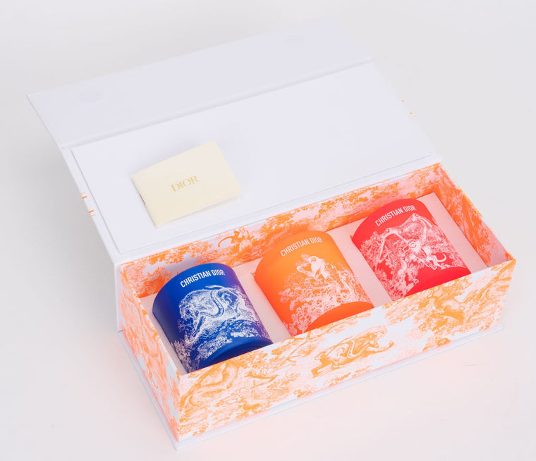 Dior New Set Of 3 Perfumed Candles Box