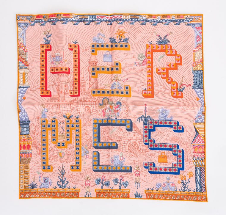 Hermès New Silk Quest Pink Gavroche