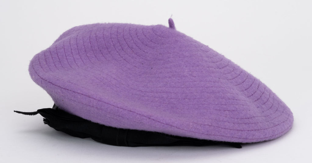 Chanel Lilac & Black Wool Beret
