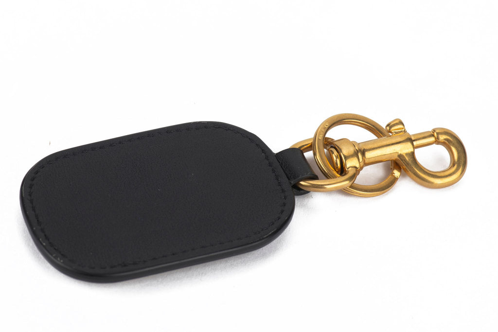 Valentino New Black/Gold Logo Keychain