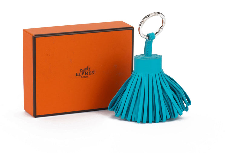 Hermès New Turquoise Carmen Keychain