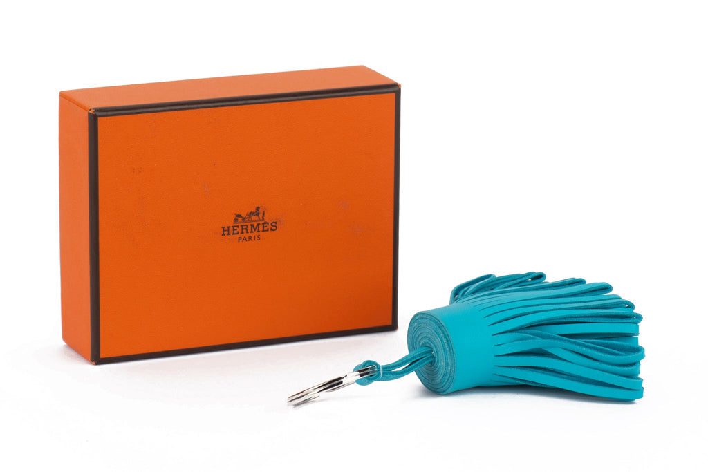 Hermès New Turquoise Carmen Keychain