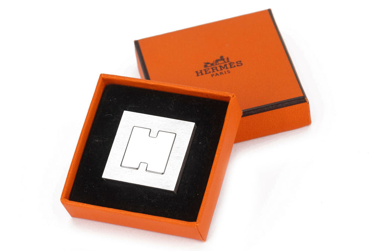 Hermès Palladium Photo Holder With Box