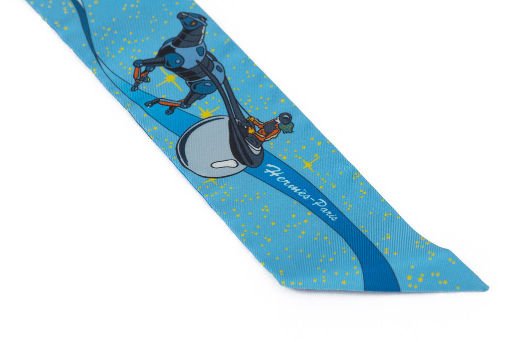 Hermès New Silk "Space Derby" Twilly