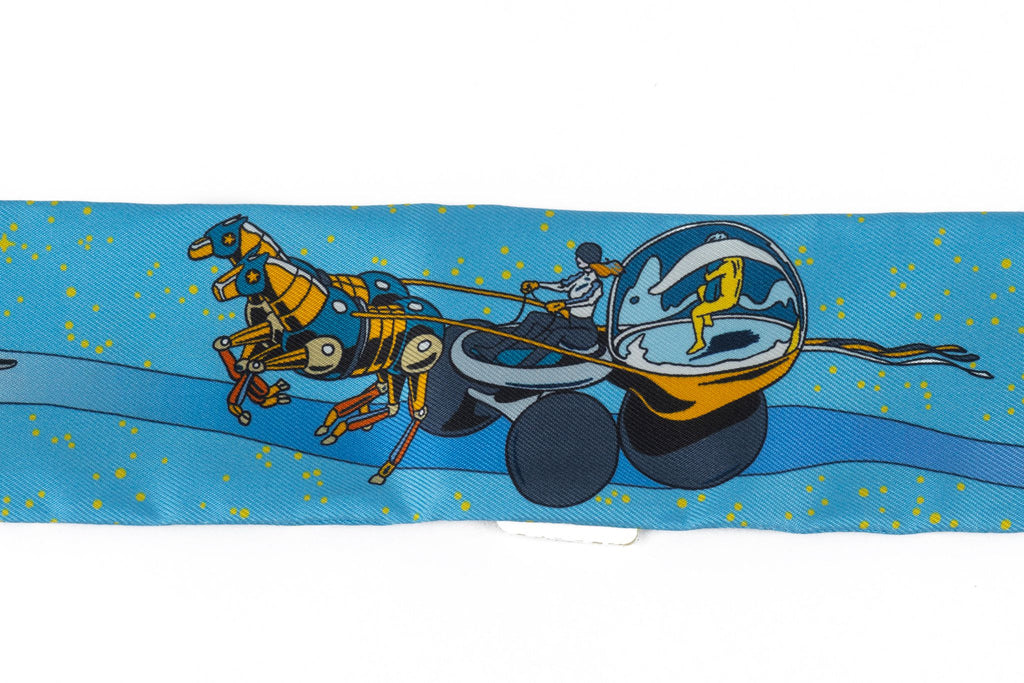 Hermès New Silk "Space Derby" Twilly